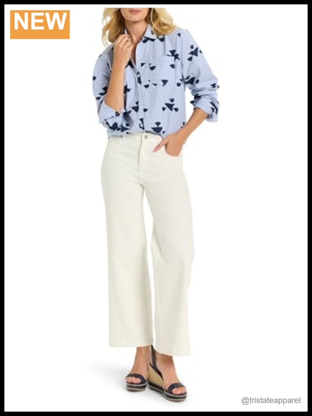Nic+Zoe Womens Stamped Stripe Woven Tunic Button Down Shirt